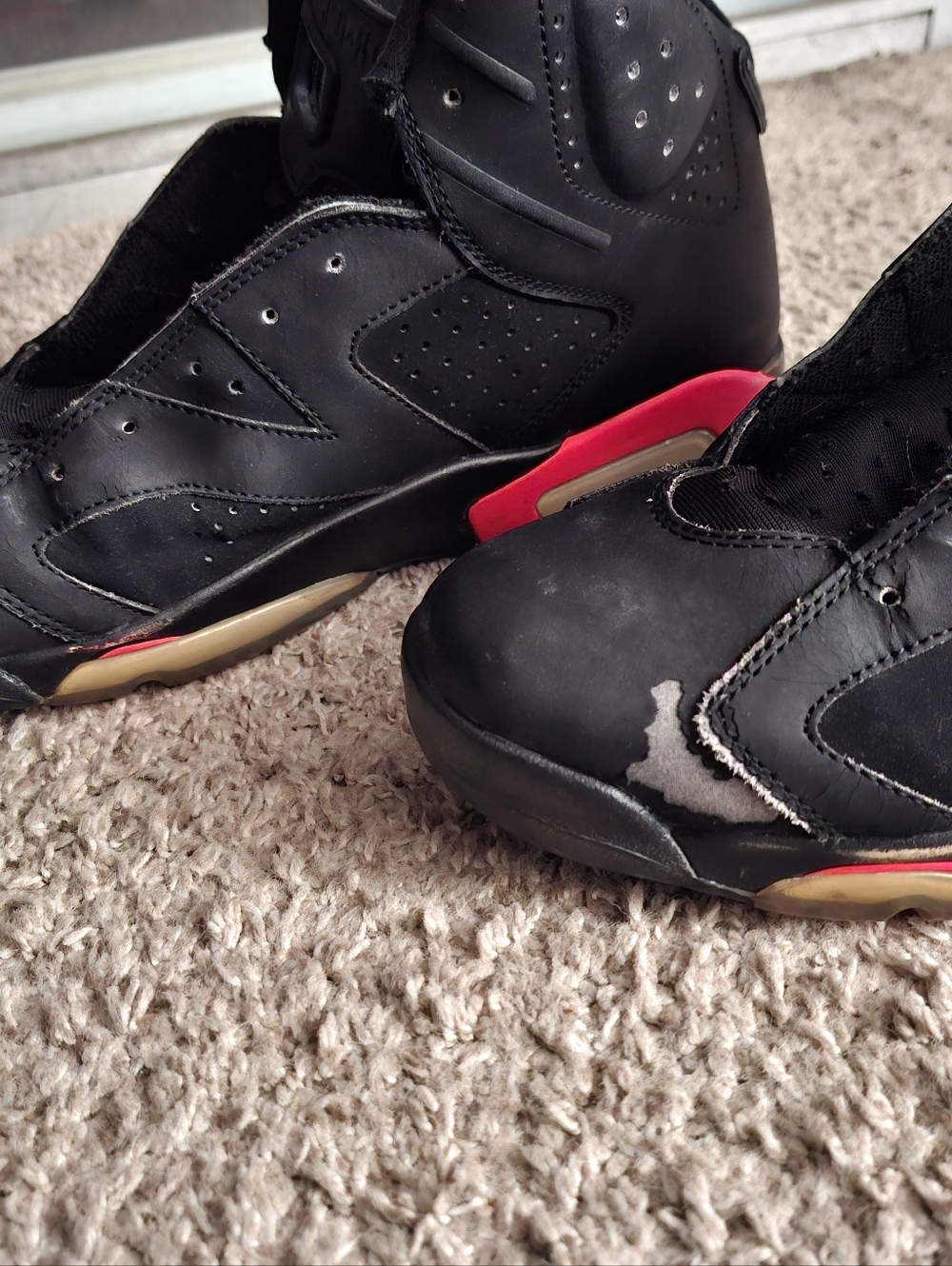 Nike Air Jordan 6 VI Retro Black/Infrared Basketball Sneakers Size 8.5